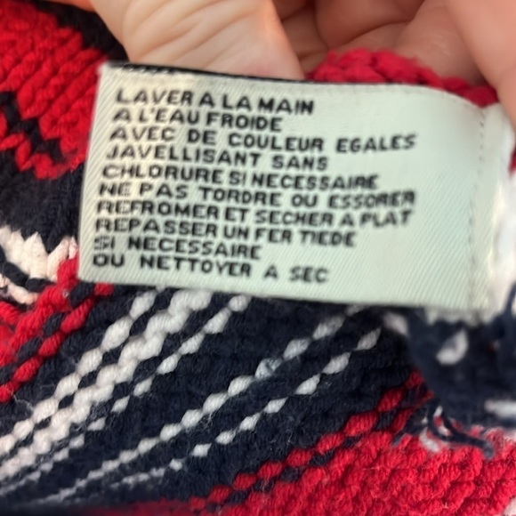 Mark Fore Strike Hand Knit Cardigan Sweater Americana Stripes Cotton Blend XL - Picture 8 of 9